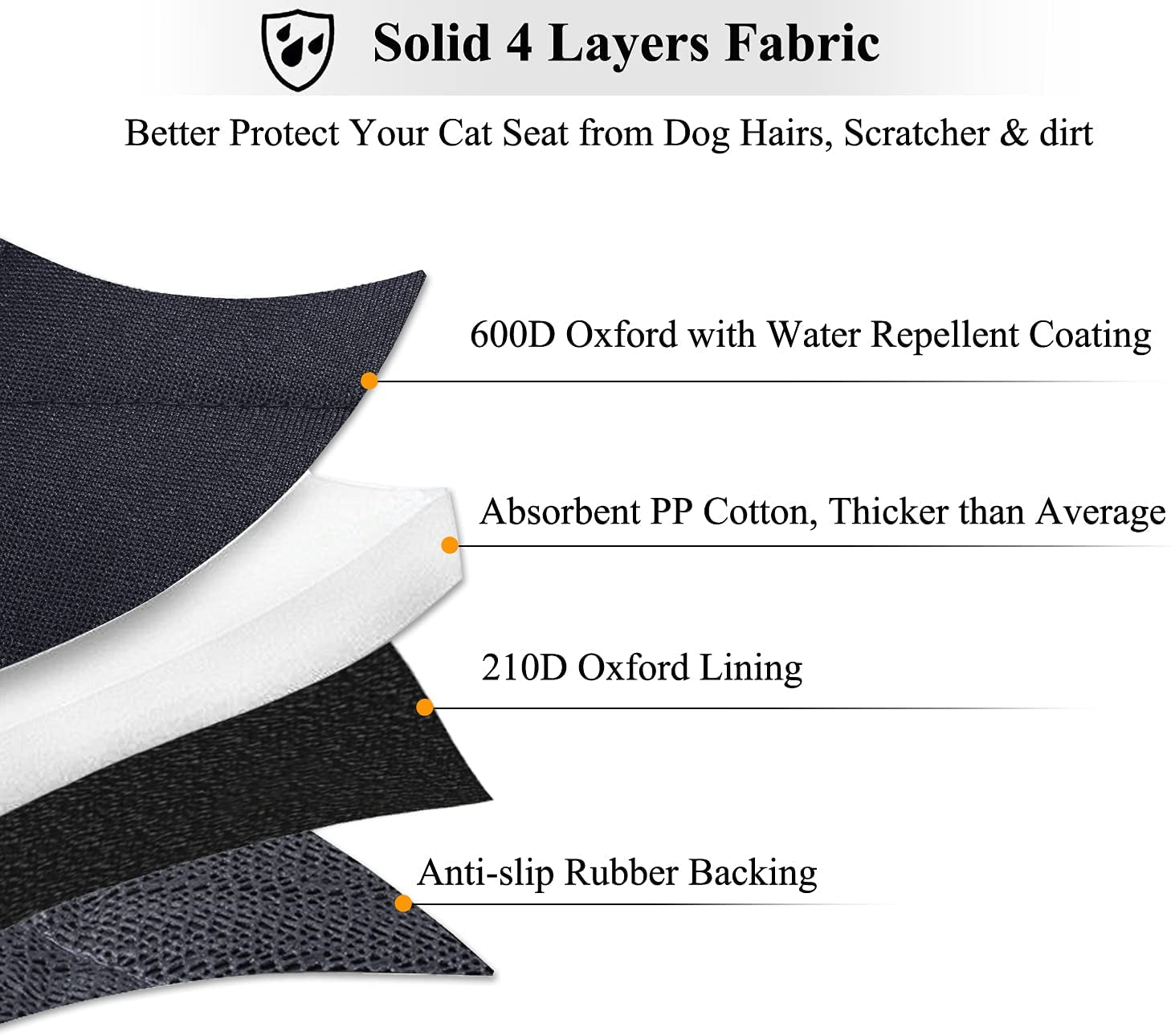 Premium Dog Seat Cover - Protect Your Car with Stylish Heather Khaki Backseat Cover for Dogs - Anti-Slip, Easy to Clean, Universal Fit, 46" L x 52" W