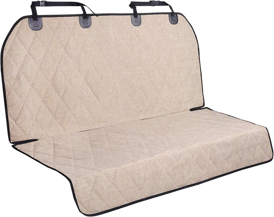 Premium Dog Seat Cover - Protect Your Car with Stylish Heather Khaki Backseat Cover for Dogs - Anti-Slip, Easy to Clean, Universal Fit, 46" L x 52" W